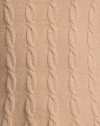 Neiman Marcus Cashmere Peplum Cable Knit Sweater Camel