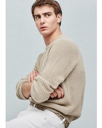 Mango Outlet Contrasting Knit Sweater