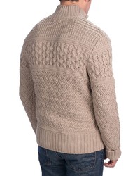 Natural Blue Cable Knit Sweater
