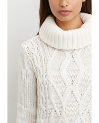 Forever 21 Turtleneck Cable Knit Sweater