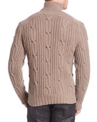Belstaff Wool Cashmere Cable Knit Sweater
