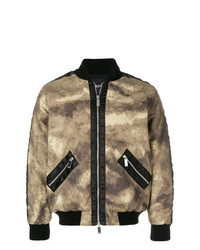 Blood Brother Camouflage Print Bomber Jacket