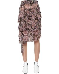 Etoile Isabel Marant Floral Camouflage Chiffon Skirt