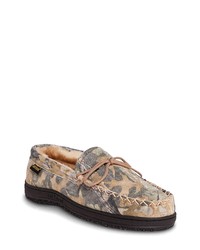 Tan Camouflage Leather Driving Shoes