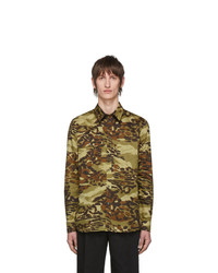 Givenchy Khaki Camouflage Print Shirt