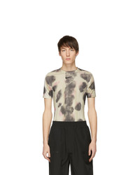 Tan Camouflage Mesh Crew-neck T-shirt