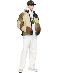 Dime Green Contrast Puffer Jacket