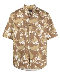 Tan Camouflage Short Sleeve Shirt