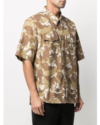 A.P.C. Camouflage Print Cotton Shirt