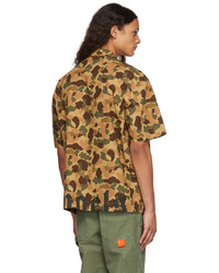 Palm Angels Multicolor Camo Bowling Shirt