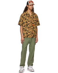 Palm Angels Multicolor Camo Bowling Shirt