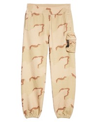 Undercover X Eastpak Abstract Camo Cotton Joggers In Beige Base At Nordstrom