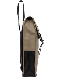 Rains Taupe Waterproof Backpack