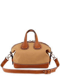 Givenchy Nightingale Small Canvas Satchel Bag Beige