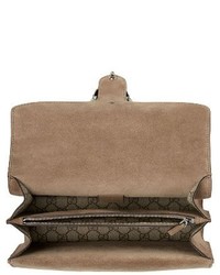 Gucci Small Dionysus Gg Supreme Canvas Suede Shoulder Bag