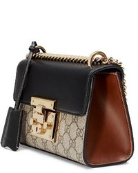 Gucci Small Padlock Gg Supreme Canvas Leather Shoulder Bag