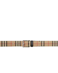 Burberry Beige E Canvas Vintage Check Belt