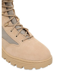 Yeezy Suede Techno Canvas Lace  Up Boots