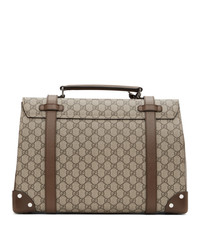Gucci Brown Medium Gg Briefcase Duffle Bag
