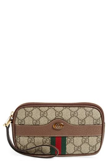 ophidia gg supreme canvas wristlet