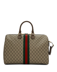 Gucci Beige Gg Supreme Ophidia Duffle Bag