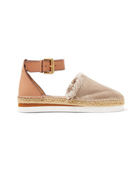 See by Chloe Leather And Canvas Platform Espadrilles
