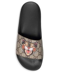 Gucci Pursuit Angry Cat Gg Supreme Slides