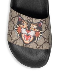 Gucci Pursuit Angry Cat Gg Supreme Slides