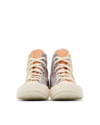 Converse Purple And Orange Renew Cotton Chuck 70 High Sneakers
