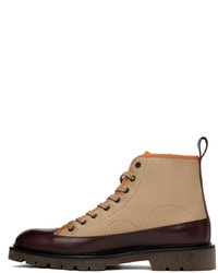 Ps By Paul Smith Tan Logo High Top Sneakers