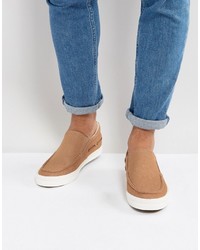 Tan Canvas Loafers