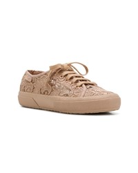 Superga Lace Panel Sneakers