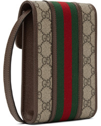 Gucci Beige Gg Supreme Ophidia Messenger Bag