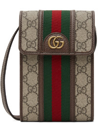 Gucci Beige Gg Supreme Ophidia Messenger Bag