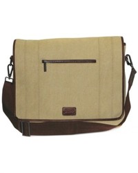 Dopp Bags Canvas With Leather Trim Laptop Messenger Bag