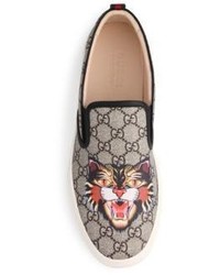 Gucci Dublin Angry Cat Gg Supreme Skate Sneakers