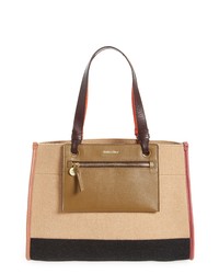 See by Chloe Cecilya Colorblock Wool Stock Tote In Night Forest At Nordstrom