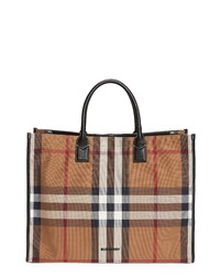 Burberry Denny Giant Check Canvas Tote