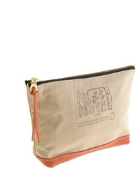 J.Crew Suolo Canvas And Leather Pouch