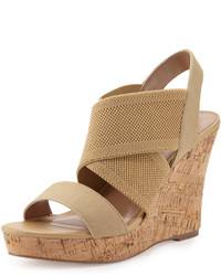 Charles by Charles David Luv Canvas Crisscross Wedge Sandal Sand