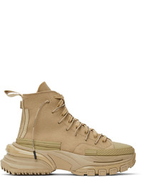 Wooyoungmi Beige Double Lace High Top Sneakers