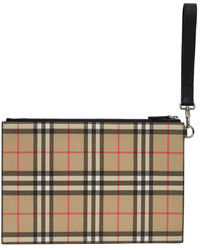 Burberry Beige Vintage Check Zip Pouch