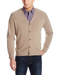 Alex Cannon Long Sleeve Button Front Solid Cardigan Sweater