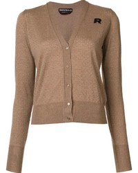 Rochas Perforated V Neck Cardigan
