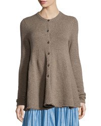 Co Zy Crewneck Cardigan Taupe