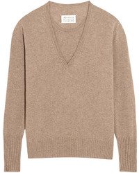 Maison Margiela Layered Cashmere Sweater Taupe