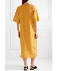 Elizabeth and James Crawford Oversized Cotton Blend Terry Midi Dress