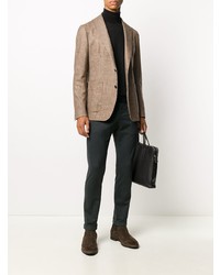 Tagliatore Check Patterned Knitted Blazer