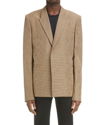 Givenchy Houndstooth One Button Jacket In Light Brownbrown At Nordstrom