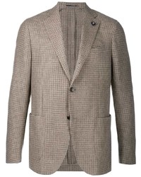 Lardini Houndstooth Tailored Blazer